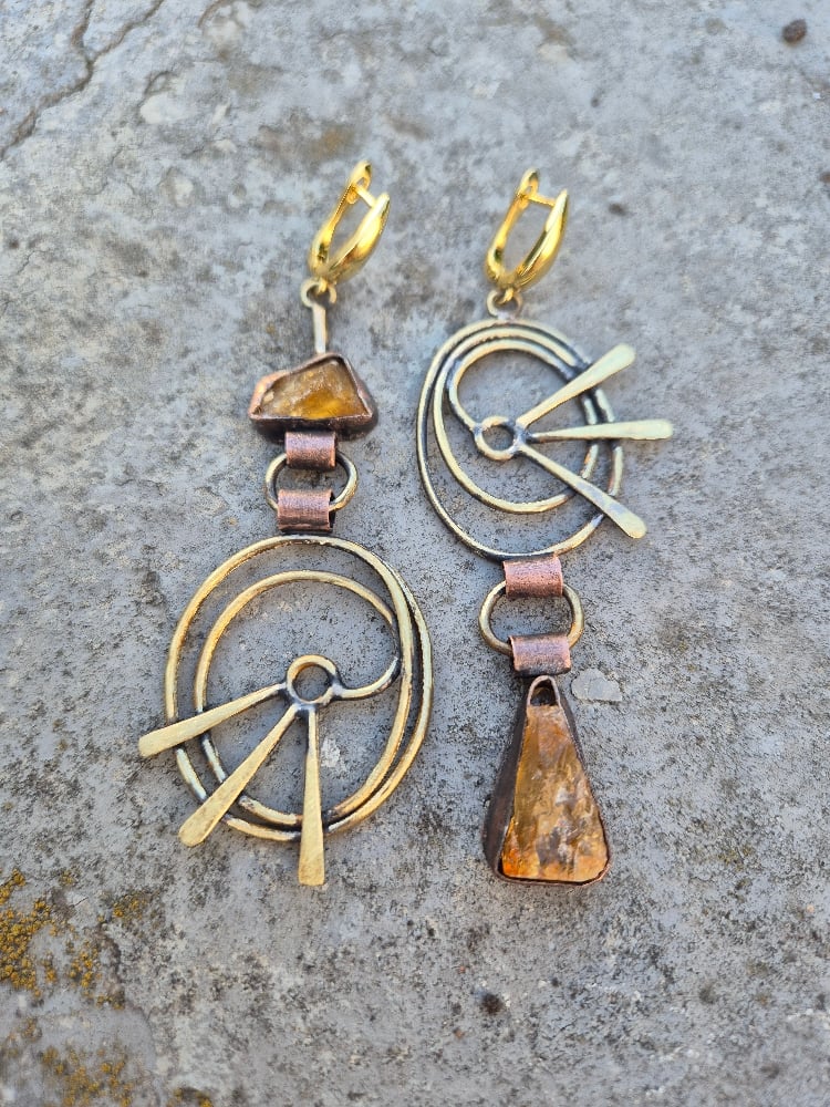 Sunny earrings with citrine 