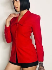 Image 5 of Exagerated Collar Blazer