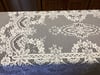 Stunning White  vintage lace tablecloth 