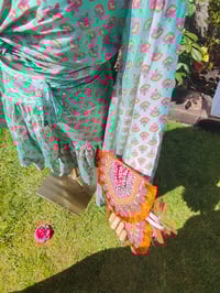 Image 7 of Porto co ord set - frilly wrap skirt and top 6-14 uk Green