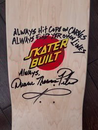 Image 4 of DUANE PETERS SKATERBUILT DECK signed grn/blk stripe