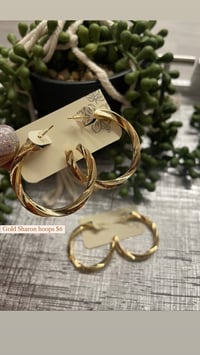 Gold Sharon hoops