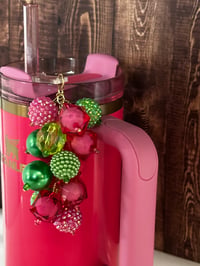 Image 3 of Green & Pink Tumbler Straw Bauble