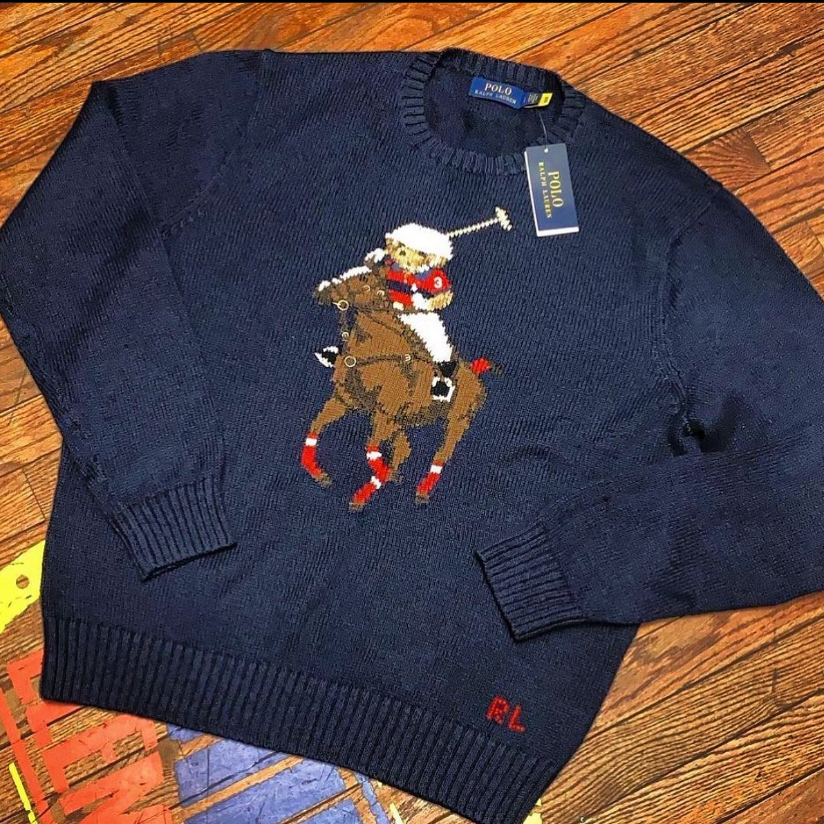 Polo bear horse knit