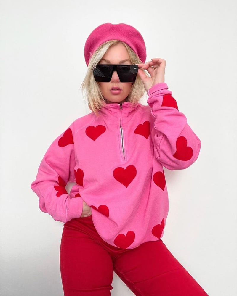 Image of I heart you pink zip up/bottoms 