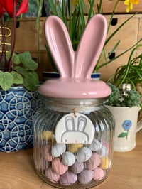 Image 3 of Handmade Ceramic Peeking Bunny Tags