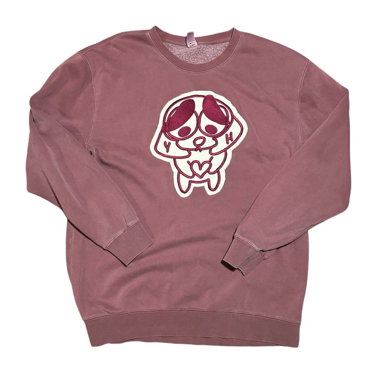 GARMENT DYED CREWNECK (MAROON)