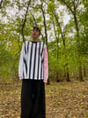 artsy striped football shirt