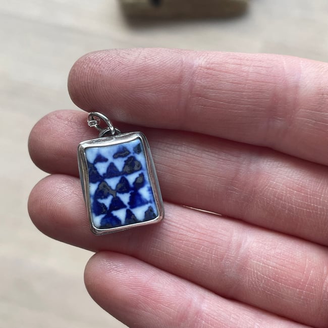 Porcelain & silver necklace 1