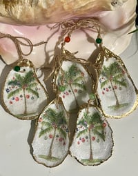 Image 2 of Palm Tree Oyster Shell Ornament