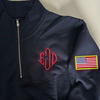 Image 4 of “YOUR OWN INITIALS” ON A JEFFREY EPSTEIN 1/4 ZIP JACKET WITH AMERICAN FLAG