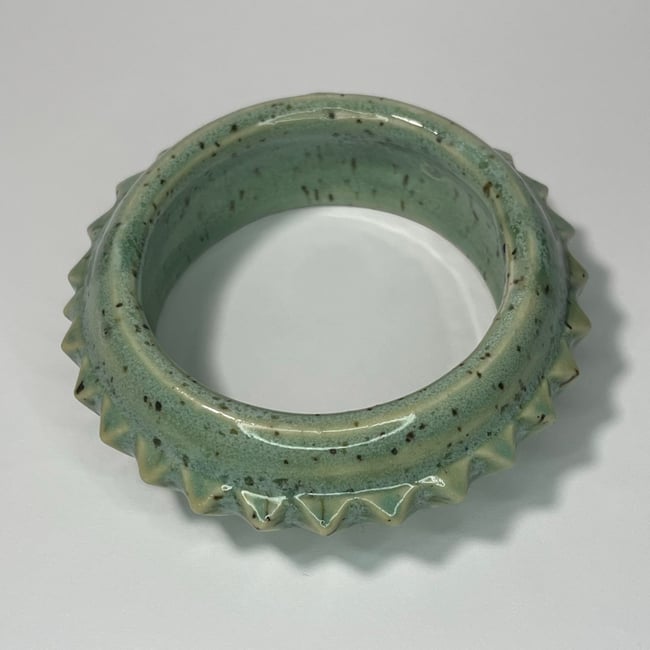 Mint Chocolate Studded Bracelet - 7.75 in Inner Circumference