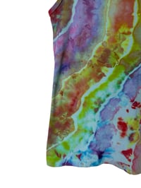 Image 5 of S Ladies Racerback Tank in Euphoria Geode Ice Dye