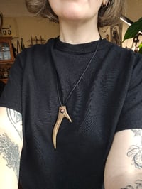 Image 3 of Antler and mushroom pendant