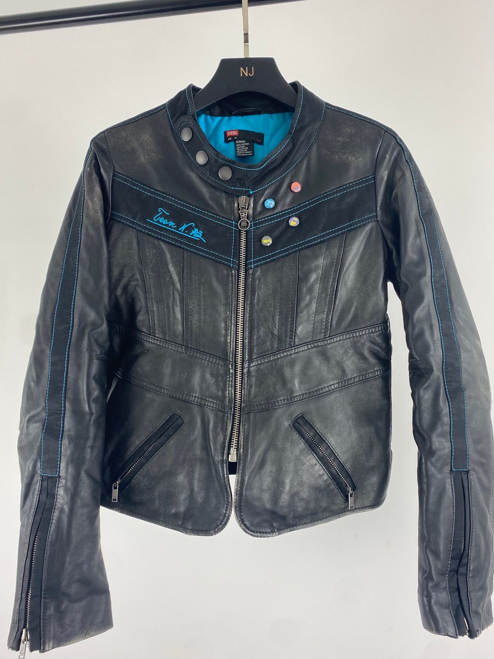 Image of DIESEL - Biker Jacket in leather Black