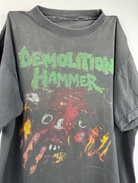 Image 2 of 🗡️ 1990 Demolition Hammer Tortured Existence " Gore And Agony All Over Europe" tour shirt