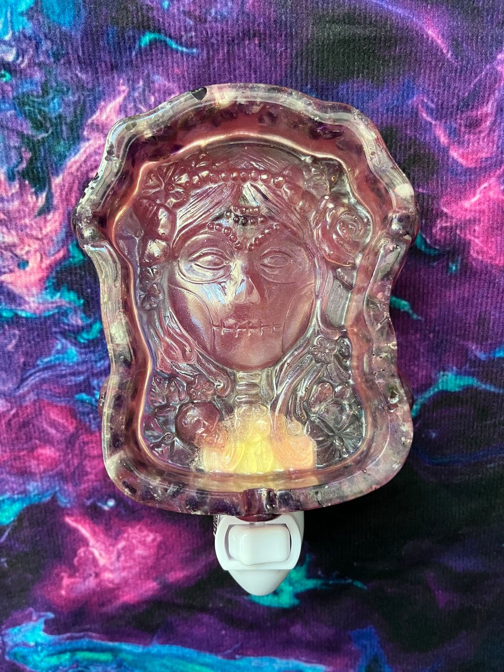 Image of Reiki Charged Fuchsia La Catrina Shine Your Inner (Night) Light