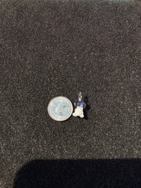 Image 1 of Tiny Translucent Purple Mushroom character pendant