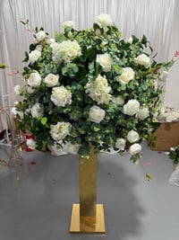 Image 1 of 80 CM Green and white flower balls  for rent only 