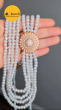 Image 3 of Rinzin_American Diamond Pearl Chandra Haar Necklace Only