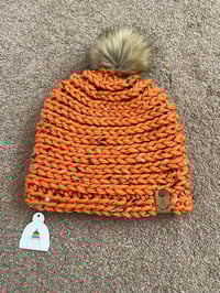 Image 2 of Super Chunky Bobble Hat in Stock