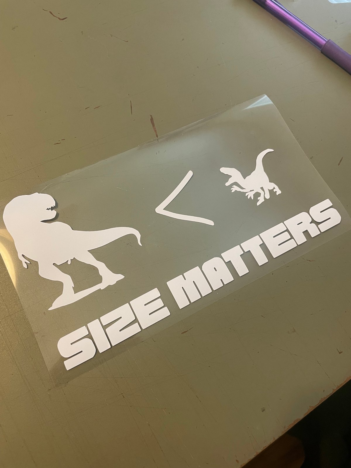 Image of Size Matters Funny Decal