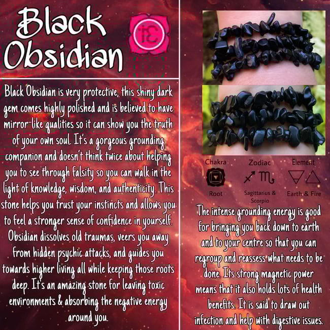 Black Obsidian Healing Bracelet 
