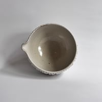 Image 4 of Matcha Bowl with Spout - White Carvings