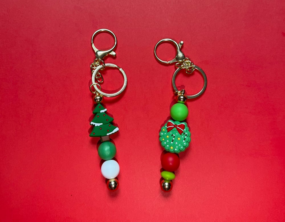 Image of Holiday Silicone Themed Keychains 