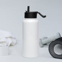 Image 4 of Stainless steel water bottle with a straw lid / Built on Values 
