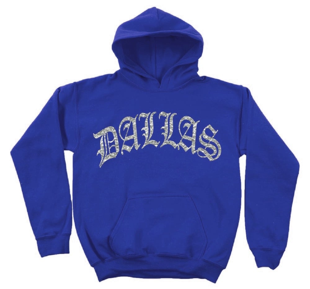 Image of DALLAS RHINESTONE HOODIE (ROYAL BLUE)
