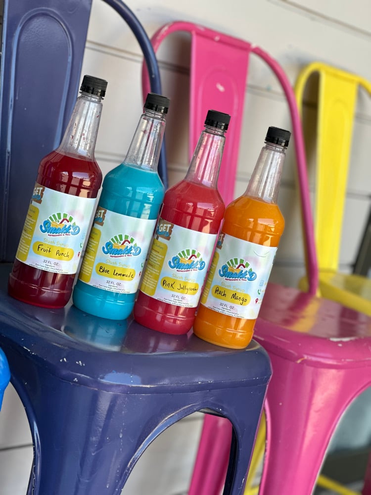 Image of 2 liters of Slushee syrup