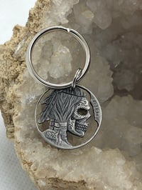 Image 1 of Sawed out Day of Dead Skull Nickel