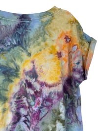 Image 6 of S 100% Cotton Short T-Shirt Dress with Pockets in Appalachian Sunset Watercolor