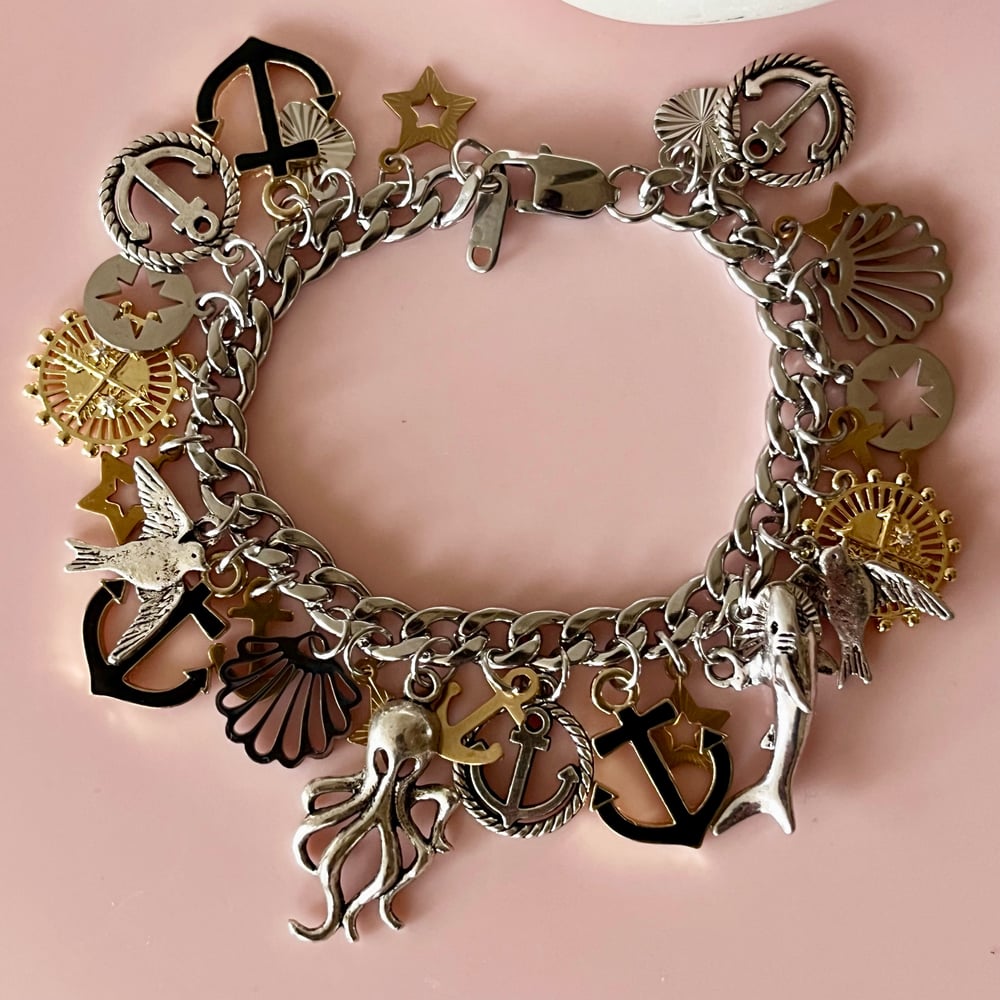 Image of One of a Kind Charm Bracelet - Nautical