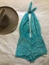 70s frederick's of hollywood halter romper 
