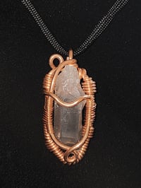 Black Phantom lemurian Quartz Pendant #2 Minas Gerais, Brazil