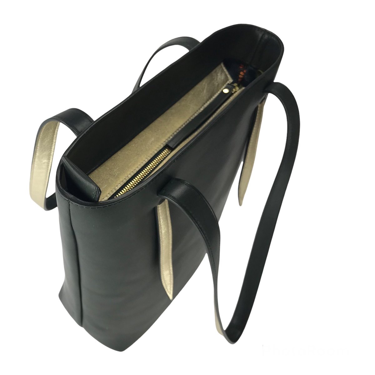 Sac cabas Vert Nuit et Doré