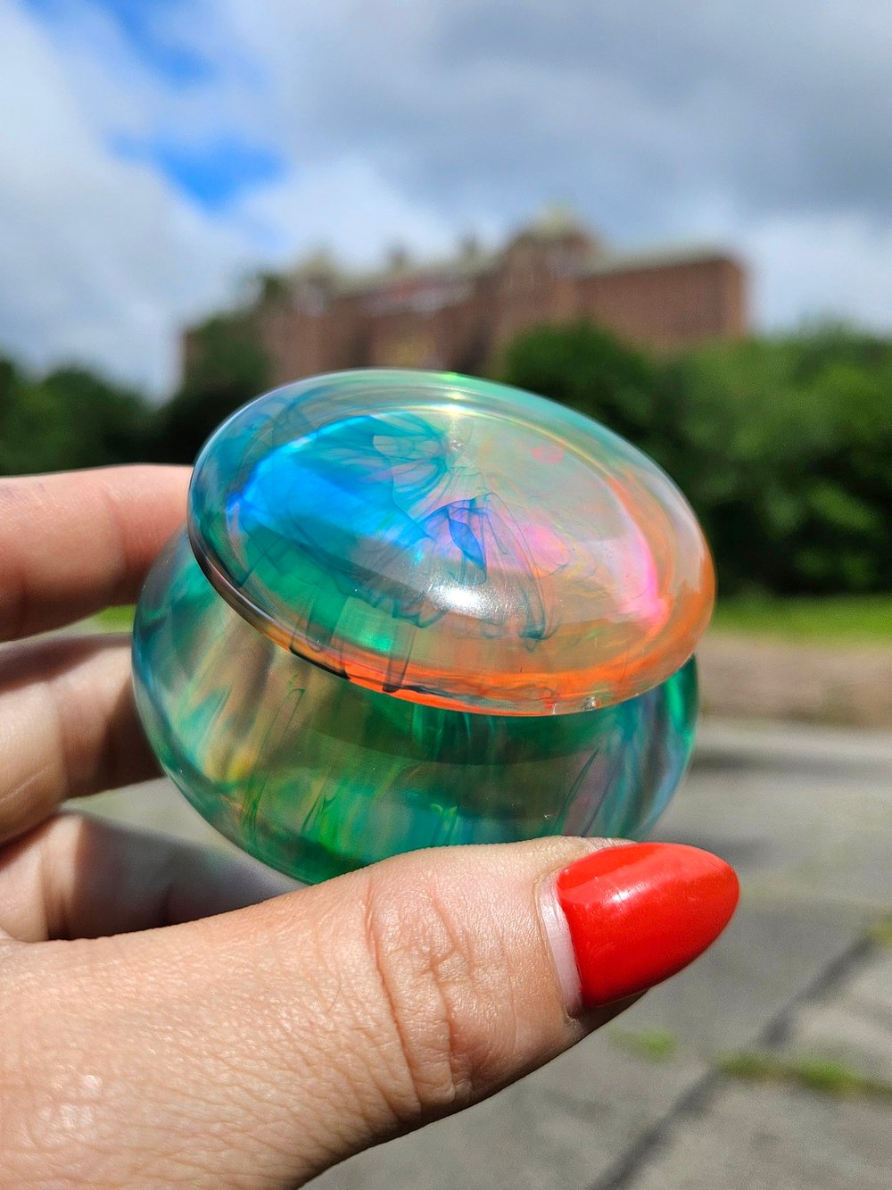 Image of Tye Dye Smol Round Box