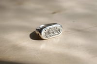 Image 2 of Silver Ant Signet with Garnet and Sapphire