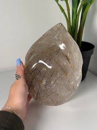 Image 1 of XL BLACK TOURMALINE IN QUARTZ FREEFORM -MADAGASCAR-