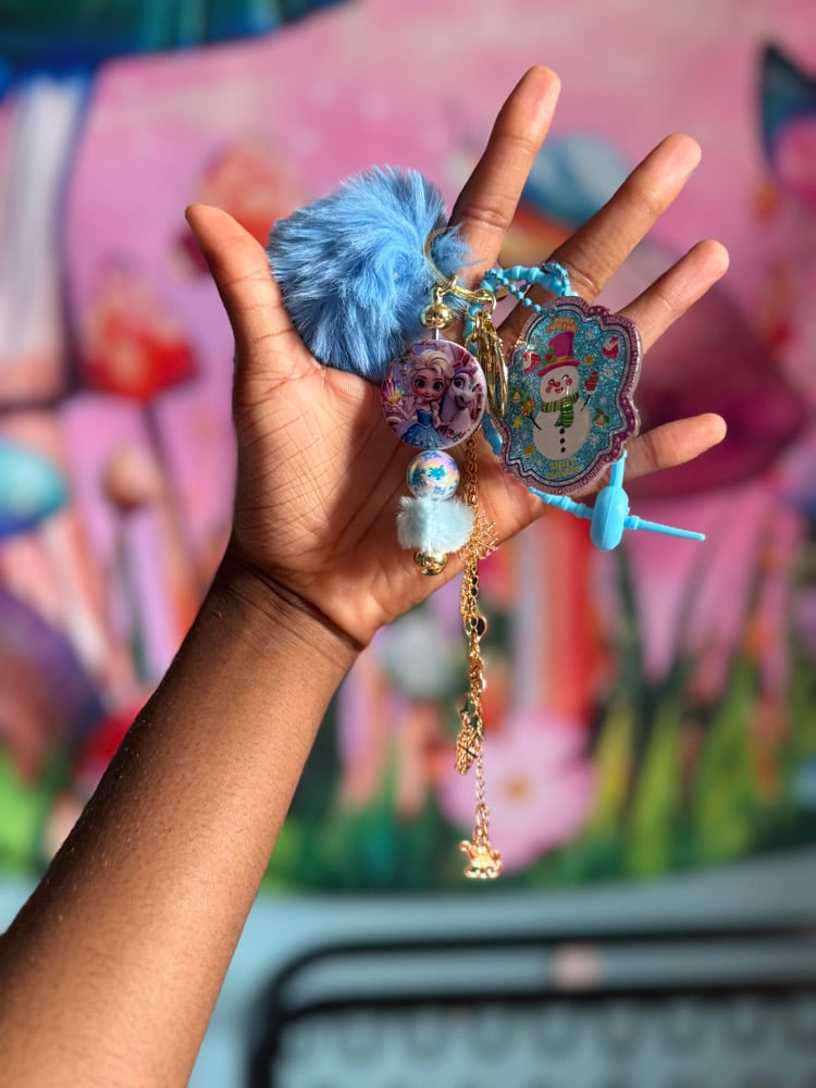 Image of Holiday Beaded Junk Keychains 