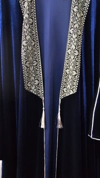 Image 9 of Tatreeze Velvet Abaya Green/Red/Navy (Made in Jordan) copy