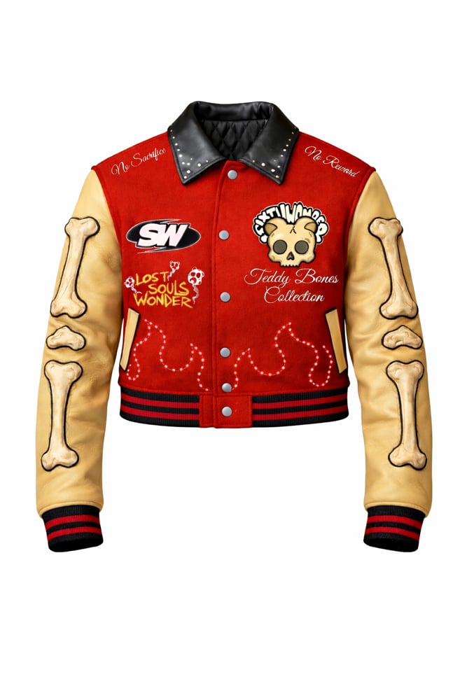 Image of Teddy Bones ( Lost Souls) Letterman Jackets, Male & Female ( Pre Order) Drops 3/14/26