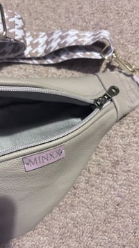 Image 2 of Small stone colour leather bumbag