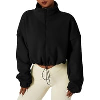 Image 4 of Fleece Crop Sweatshirt
