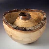 Image 1 of Maple Wood Vessel w/ Double Live Edge (0500)