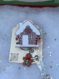 Image 2 of Gingerbread house badge reel 