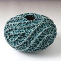 Image 2 of Cherry Wood Vessel - Highly Embellished (525)