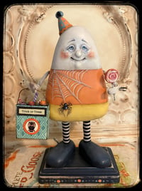 Image 1 of Cletus the Candy Corn character Folk Art Halloween 
